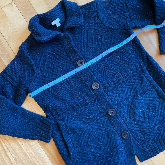 J. Jill sweater jacket navy blue small petite - Picture 5 of 6